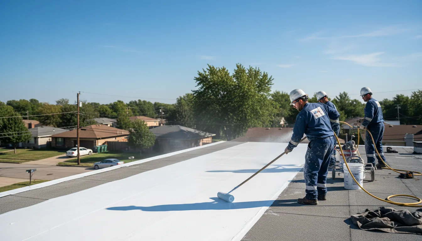 Commercial roof coating in Arcadia, KS near me
